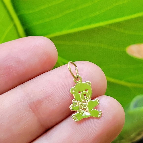 Vintage 9ct Gold Heart 9K 375 Teddy Bear Charm / Pendant - Picture 4 of 12